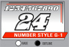 PRINTED NUMBER SET G-1